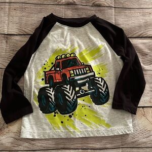 Jumping Beans Monster Truck Raglan Shirt - Black and Gray
